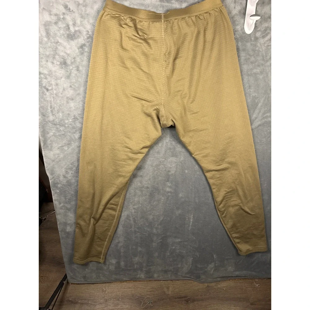 Peckham US Military Gen III Lvl 2 Waffle Fleece Thermal Pants Tan Large Regular
